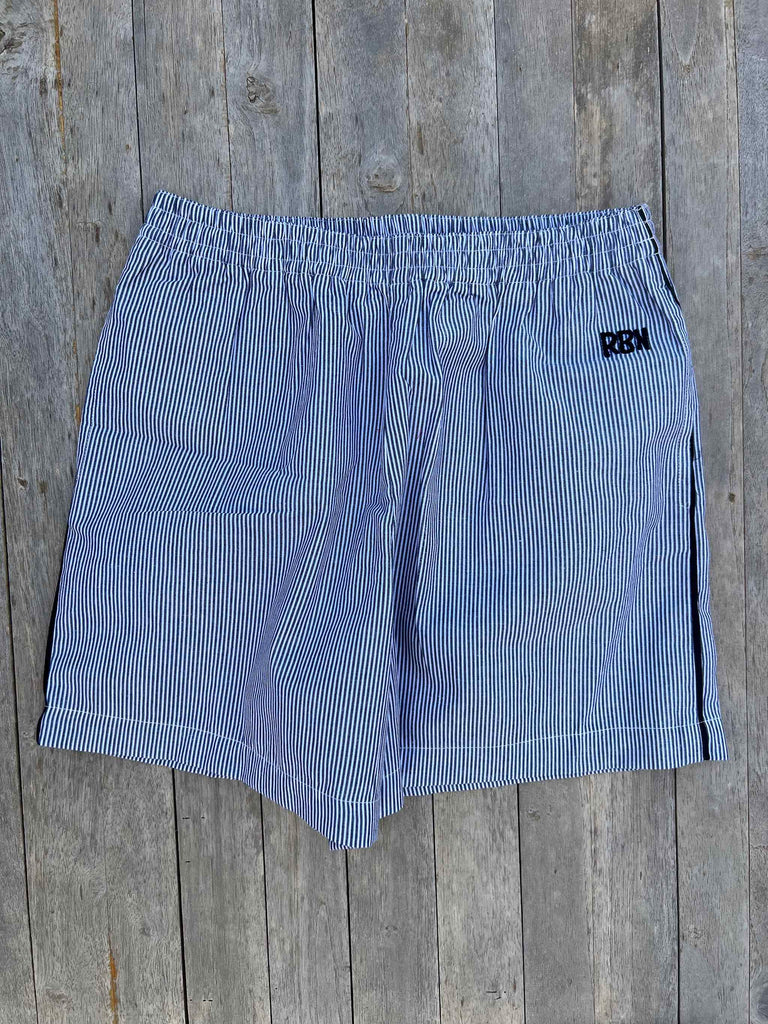 ROBIN SHORTS for Girls - Style `Bondi´ Dark Blue/White with stripe on the side