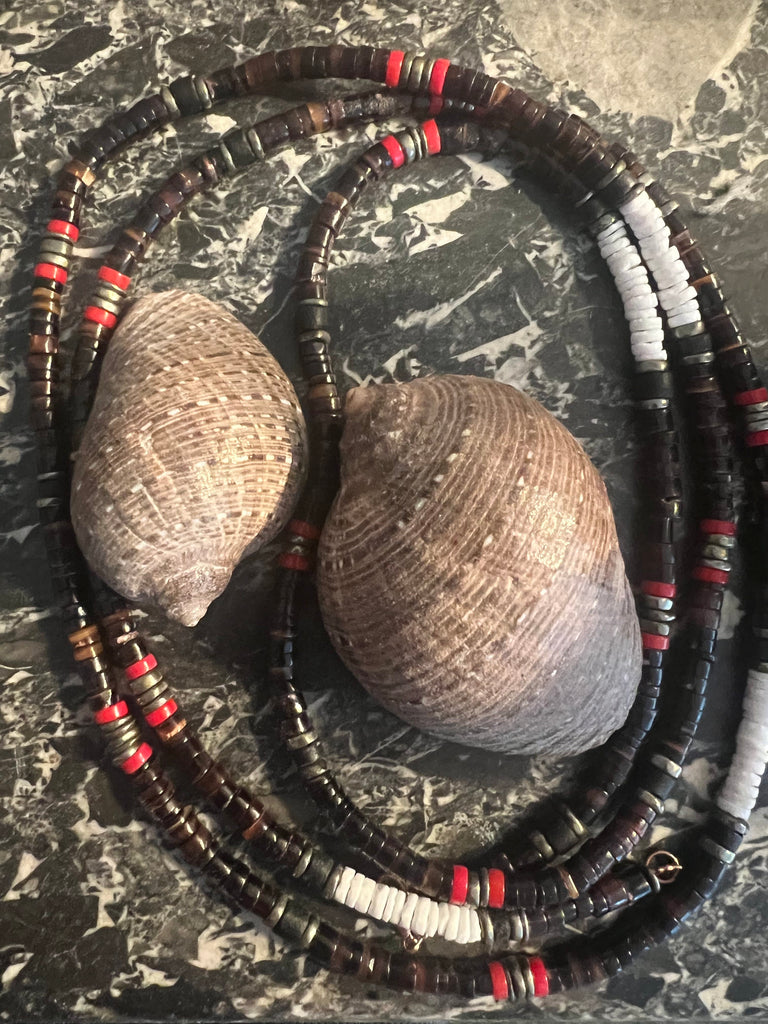 Halskette ESCAPULARIO in Gold und Silber, bewegliche Teile 