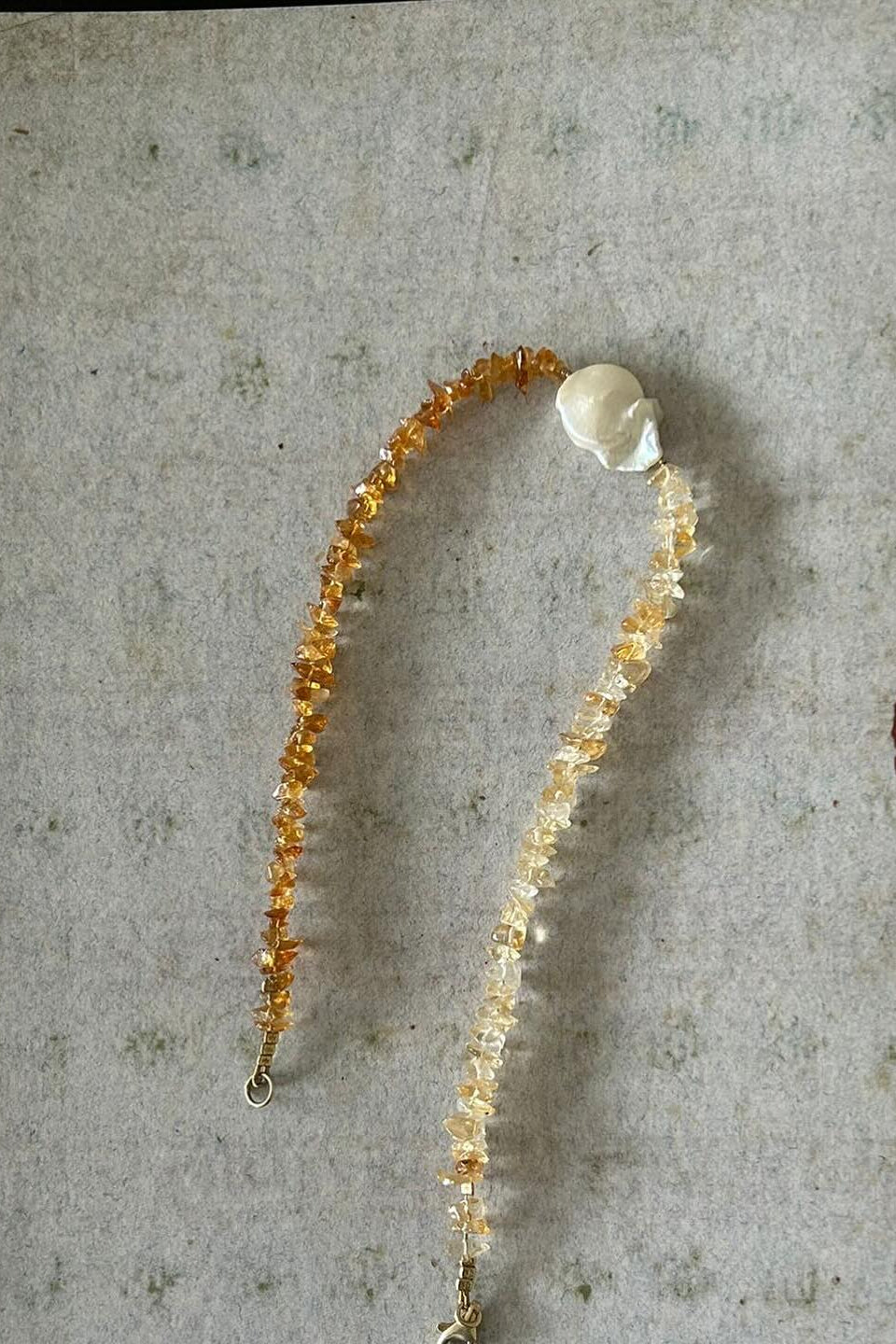 Necklace Gold Citrine- ANTHOLOGY PENELOPE - MUSEO CORAZON - N3-1