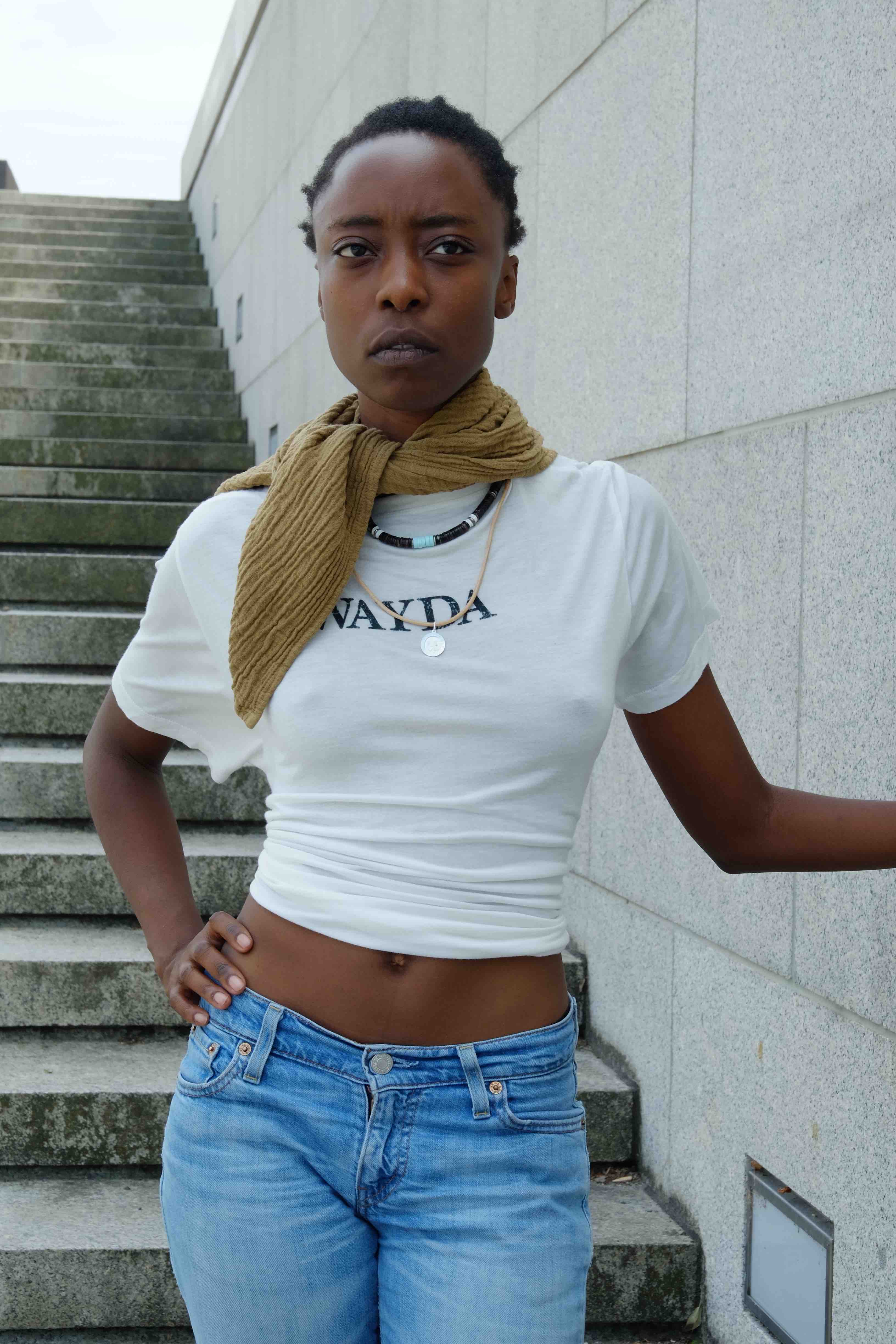 WAYDA Muslin Cotton Scarf in Modern Bronze in Größe Small 70x70cm.