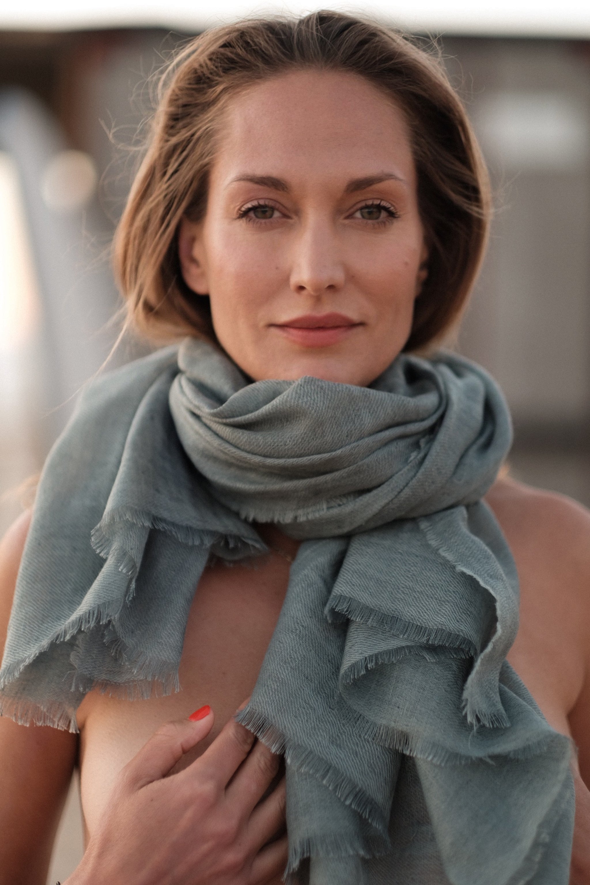 Scarf Albi Linen OCEAN-3