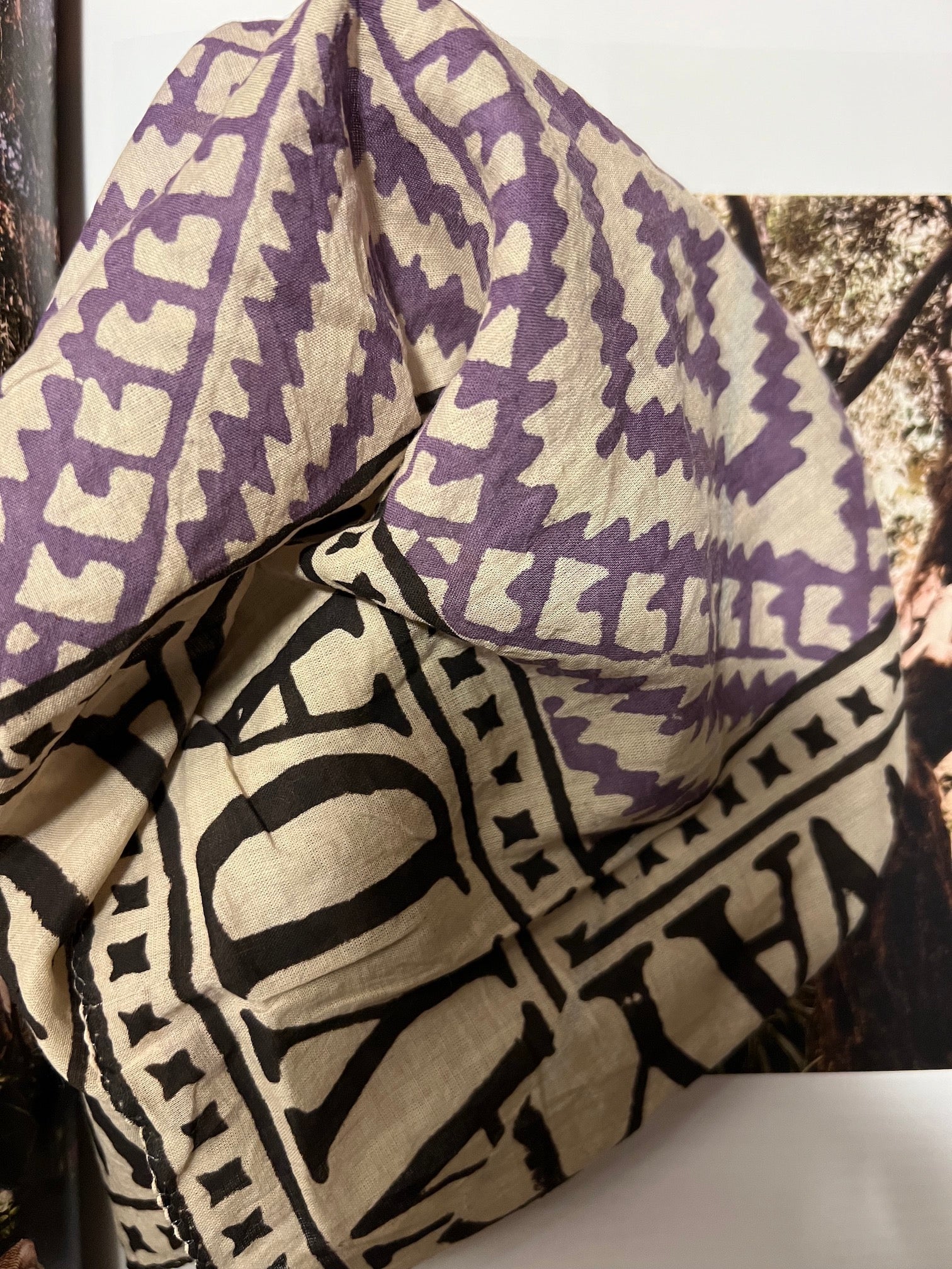 NEUES INDIA BOHO TUCH -ULTRA VIOLET- Größe BANDANA/Small-2